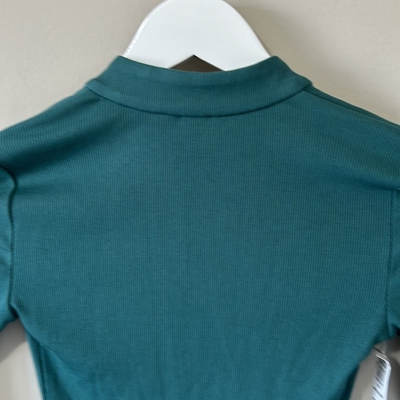 Aritzia Wilfred Harlequin Bodysuit Long Sleeve Dark Green Size XS NEW - Picture 7 of 11